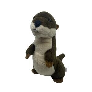 Petting Zoo Otter Plush 9" Brown Cream Sea Stuffed Animal Toy